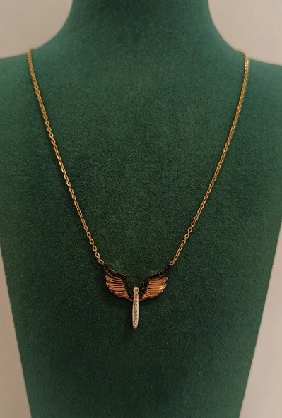 Monalisa Home Lüks Gold Renk Yusufcuk Kuşu Figürlü Gösterişli  Kolye ürün görseli