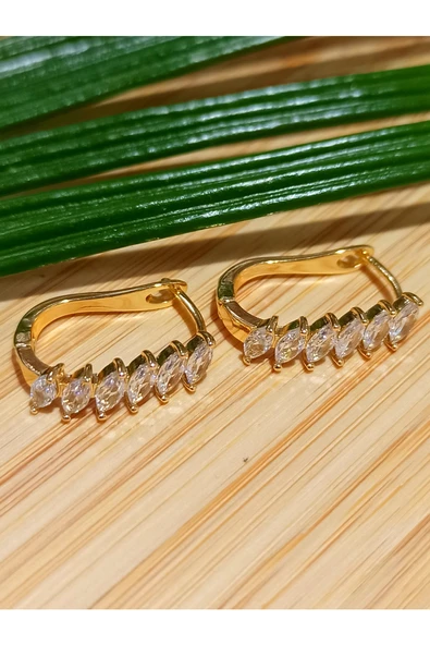 Monalisa Home Altın  Renk Lüks Gösterişli Figürlü Küçük Yuvarlak Küpe ürün görseli 1