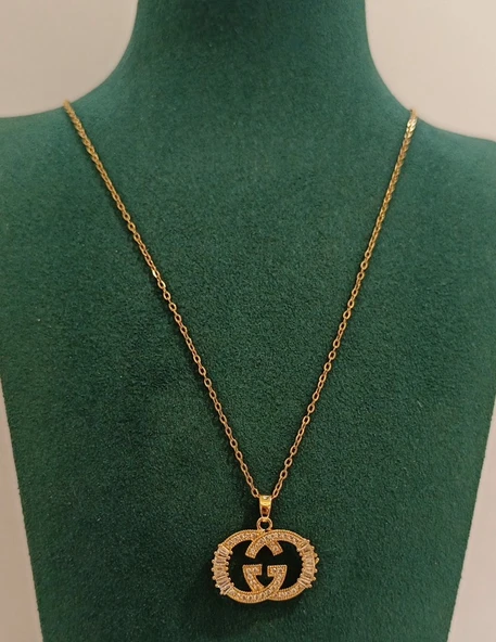 Monalisa Home Lüks Gold Renk Figürlü Gösterişli  Kolye ürün görseli 1