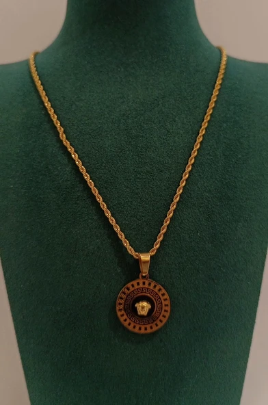 Monalisa Home Gold Renk Figürlü Altın Görünüm Kolye ürün görseli 1