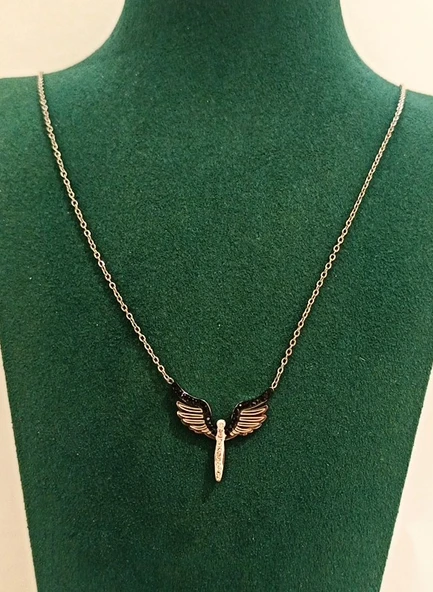 Monalisa Home Lüks Gümüş Renk Yusufcuk Kuşu Figürlü Gösterişli  Kolye ürün görseli 1