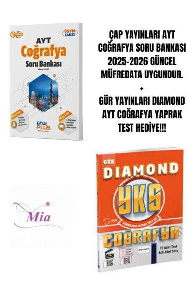 ÇAP YAYINLARI AYT COĞRAFYA SORU BANKASI HEDİYELİ - 1