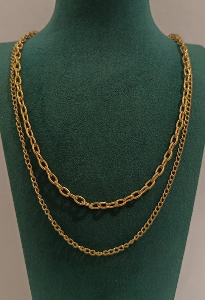 Monalisa Home Gold Renk Lüks Figürlü Gösterişli  Kolye ürün görseli 1