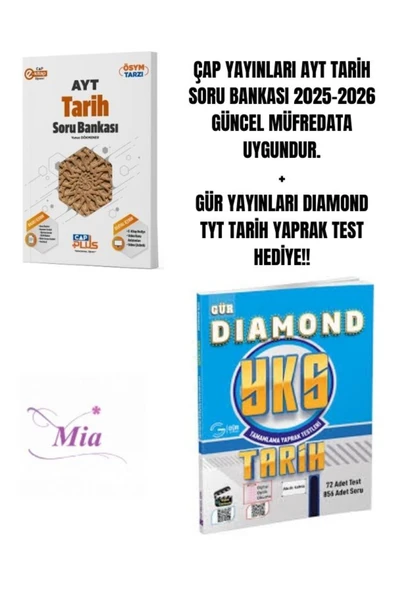 ÇAP YAYINLARI AYT TARİH SORU BANKASI HEDİYELİ ürün görseli