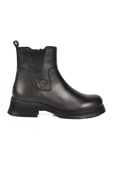 Venüs Siyah İçi Polarlı Hakiki Deri Kadın Bot