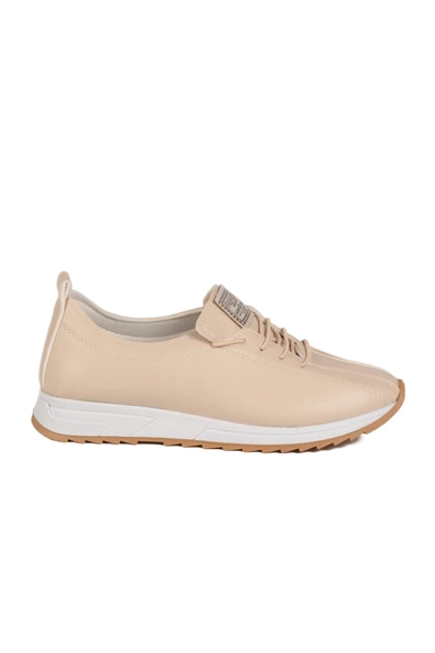 Aspor Bej Lastik Bağcıklı Kadın Casual Ayakkabı ürün görseli 1