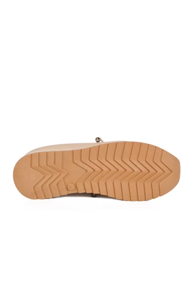 Aspor Bej Lastik Bağcıklı Kadın Casual Ayakkabı - Resim 5