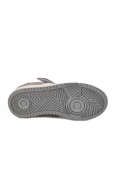 Cool Gri Nubuk Cırtlı Erkek Çocuk Sneaker - Resim 5