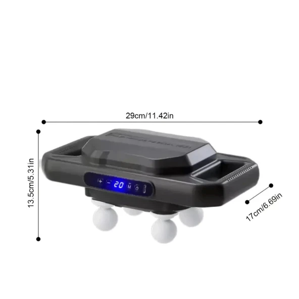 BUFFER®4 Başlıklı Masaj Tabancası - 12W Derin Doku & Kas Ağrısı Giderici, 20 Seviye & 6 Mod - Siyah - Resim 4