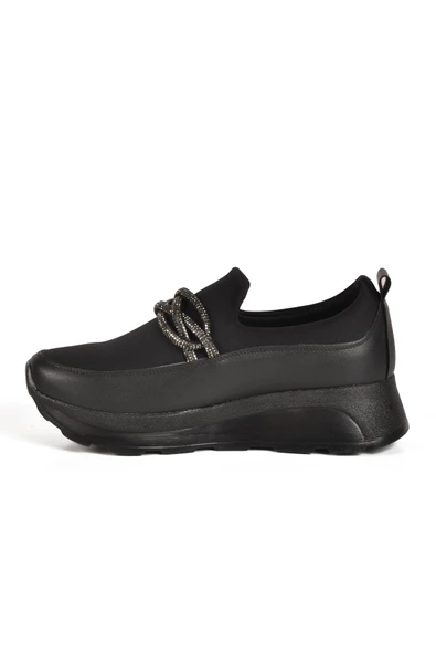 Aspor Siyah Bağcıksız Hafif Kadın Casual Ayakkabı - Resim 2