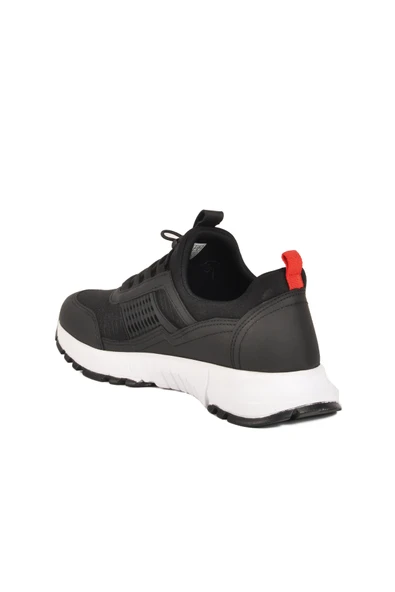 Walkway Siyah Kırmızı Kilit Bağcıklı Unisex Spor Ayakkabı - Resim 4