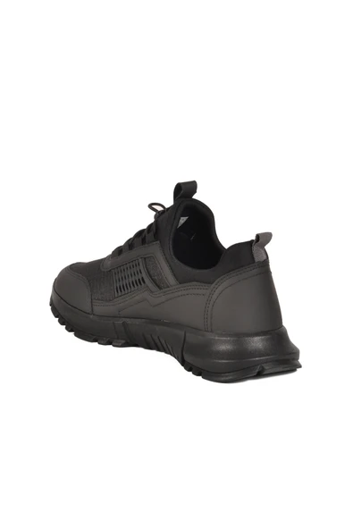 Walkway Siyah Kilit Bağcıklı Unisex Spor Ayakkabı - Resim 4