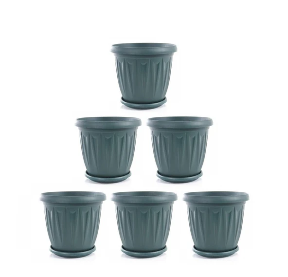 Omnipazar SY-5702 Plastik Ürgüp Tabaklı Saksı Takımı 2,3 litre Yeşil 6 Adet ürün görseli