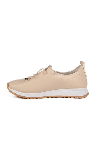 Aspor Bej Lastik Bağcıklı Kadın Casual Ayakkabı - Resim 2