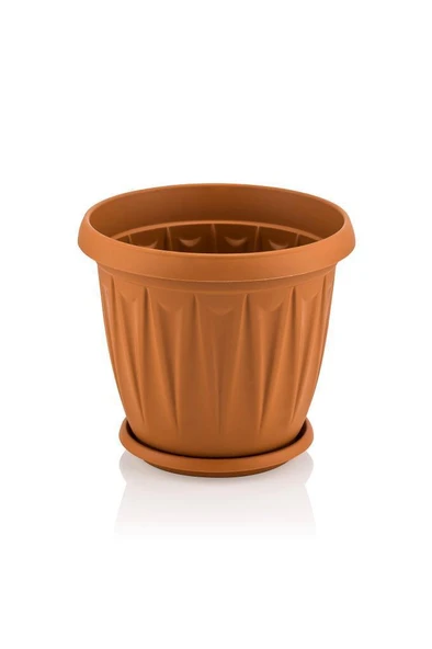 Omnipazar SY-5702 Plastik Ürgüp Tabaklı Saksı Takımı 2,3 litre Kahverengi 6 Adet - Resim 3