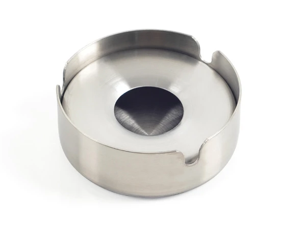 Omnisoft Skoçlu Küçük Boy Küllük Kül Tablası Kapaklı Yuvarlak Paslanmaz 10 Adet - 2