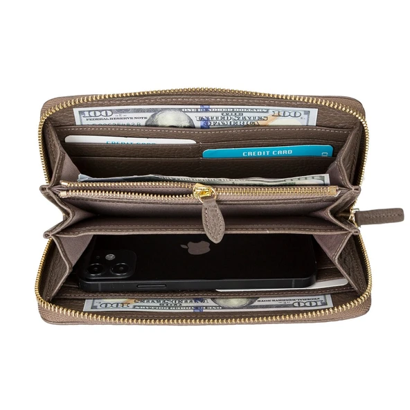 Seville Deri Kadın Cüzdan FLB6 Vizon - 5