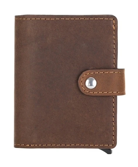 Palermo Deri Cüzdan Kartlık Mekanizmalı G2 Kahve ürün görseli 1