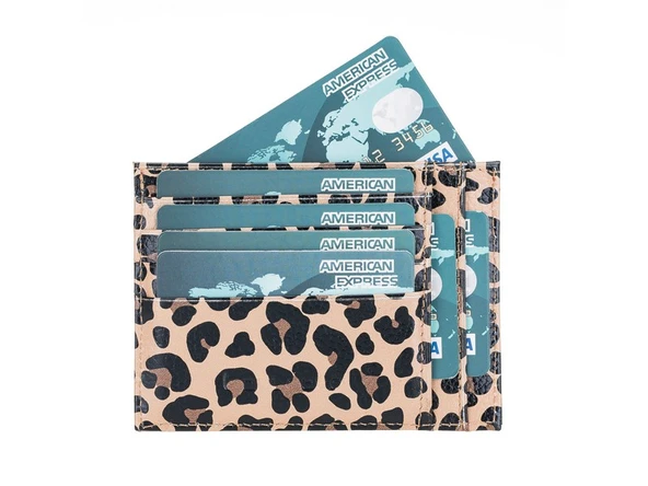 Zip Deri Fermuarlı Kartlık ZPCH LEO-NE Leopar - 4