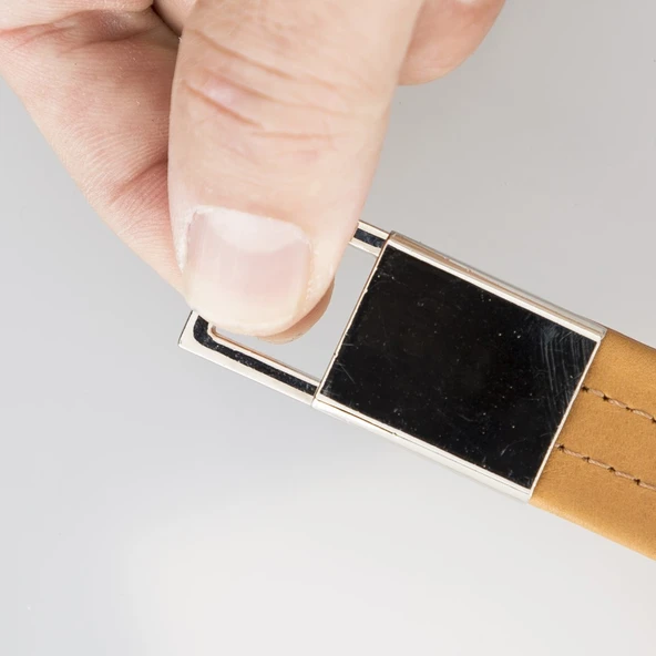 Deri Anahtarlık BKR16 V9 Taba - Resim 3