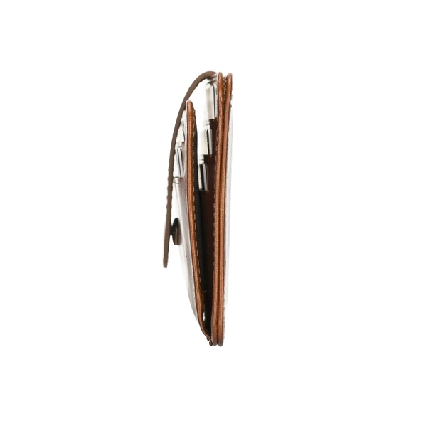 Çok Bölmeli Slim Deri Kartlık BLW019 RST2EF Taba - Resim 4