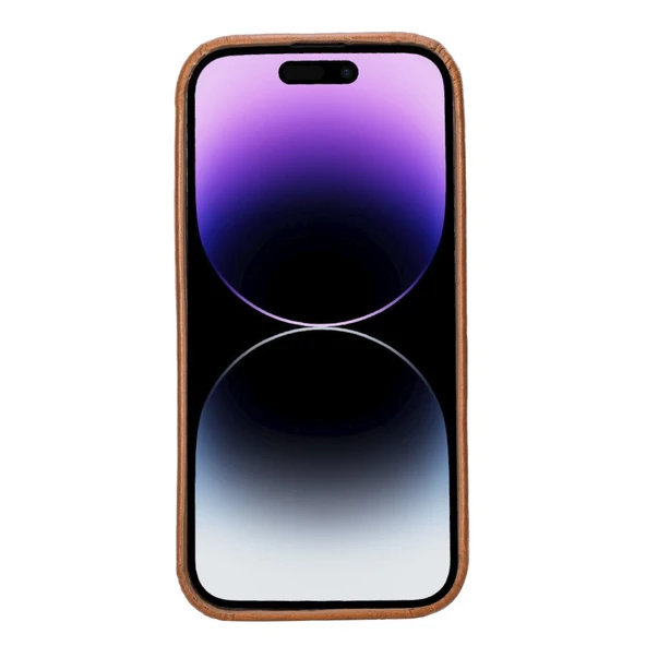 Apple iPhone 14 Pro Uyumlu Deri Arka Kapak ROCK RST2EF - 4