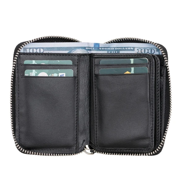 Elvis Deri Erkek Cüzdan RST1 Siyah - Resim 3