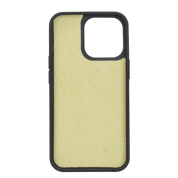 Apple iPhone 13 Pro Uyumlu Deri Kartlıklı Arka Kapak G16 Yeşil - Resim 3