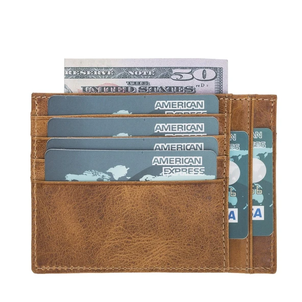 Zip Deri Fermuarlı Kartlık ZPCH V18 Taba - Resim 3