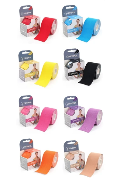 FİZYOPOL FİZYOPOL New Product Kinezyo Tape Band 5 Metre X 5 Cm Turuncu Renk Kinesio Sporcu Bandı - Resim 8