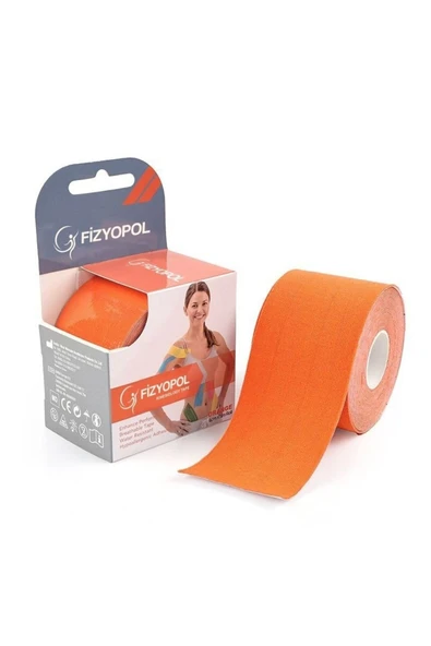 FİZYOPOL FİZYOPOL New Product Kinezyo Tape Band 5 Metre X 5 Cm Turuncu Renk Kinesio Sporcu Bandı ürün görseli 1