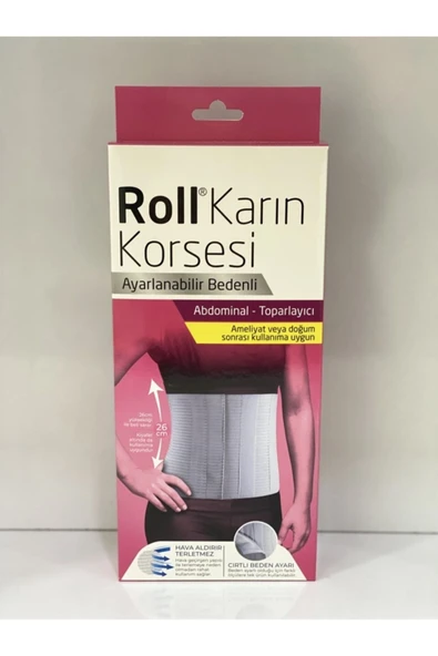 ROLL ROLL Karın Korsesi Ayarlanabilir Bedenli 26 Cm ürün görseli 1