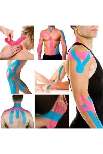 İRON MEDİCAL İRON MEDİCAL Kinesio Tape Pembe Renk Sporcu Kas Ağrı Bandı - Resim 2