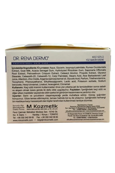 Dr. Rena Dermo Keçi Sütlü Yüz Bakım Kremi 50 Ml - 3