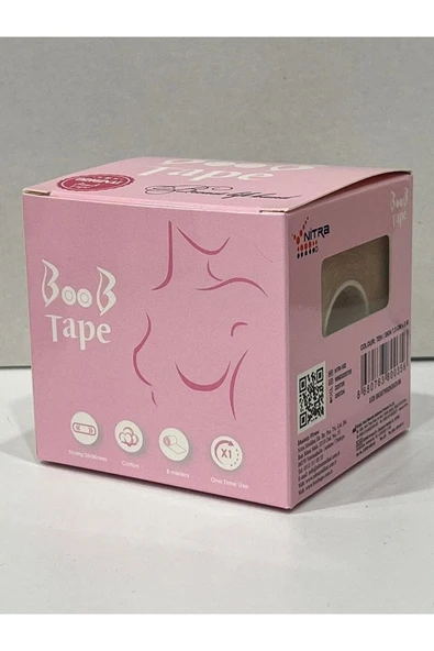 BOOB TAPE BOOB TAPE 2 Adet Kaldırıcı Ve Şekillendirici Ten Rengi Bant Pedi (7,5 Cm X 7,5 M) ürün görseli
