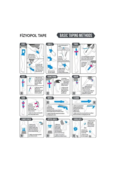 FİZYOPOL FİZYOPOL New Product Kinezyo Tape Band 5 Metre X 5 Cm Sarı Renk Kinesio Sporcu Bandı - Resim 8