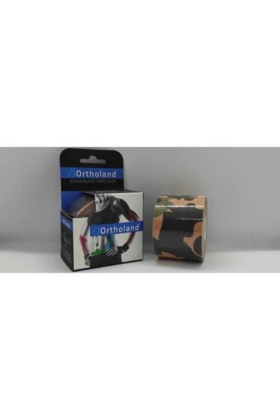ORTHOLAND ORTHOLAND Kinesio Ağrı Bandı 5cm X 5m Kamuflaj Yeşili - Resim 5