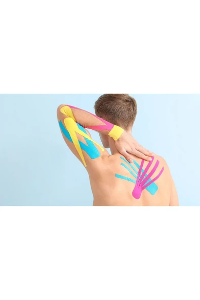 FİZYOPOL FİZYOPOL New Product Kinezyo Tape Band 5 Metre X 5 Cm Pembe Renk Kinesio Sporcu Bandı - Resim 2