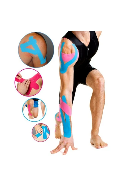 FİZYOPOL FİZYOPOL New Product Kinezyo Tape Band 5 Metre X 5 Cm Mor Renk Kinesio Sporcu Bandı - Resim 6