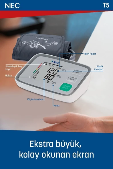 NEC NEC 5 Dil Konuşan Tansiyon Aleti Almanca Ingilizce Rusşa Türkçe Arapça - Resim 3