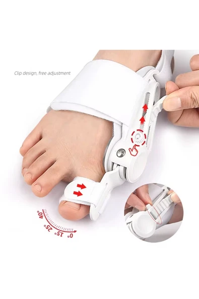HT SAĞLIK HT SAĞLIK Kırmed Hallux Valgus Kemik Düzeltici Ayarlı Gece Ateli - Resim 5
