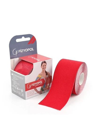 FİZYOPOL FİZYOPOL New Product Kinezyo Tape Band 5 Metre X 5 Cm Kırmızı Renk Kinesio Sporcu Bandı,Ağrı Bandı ürün görseli 1