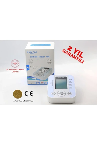 LİFENET LİFENET Pille Çalışan Hafızalı Türkçe Konuşan Koldan Ölçer Elektronik Tansiyon Aleti Jn-163d - Resim 7