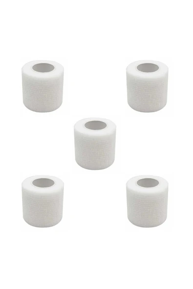 ORTHOLAND ORTHOLAND COBAN BANDAJI kendinden yapışkanlı 5 CM X4.5 MT BEYAZ RENK [ 5 ADET ] - 1
