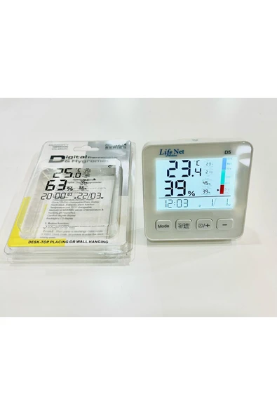 LİFE NET MEDİKAL LİFE NET MEDİKAL Dijital Termometre Isı Ve Nem Ölçer D5 - Resim 4