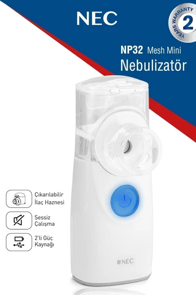 NEC NEC Taşınabilir Mini Mesh Nebulizatör Şarjlı Sessiz Hafif Hava Makinesi ürün görseli