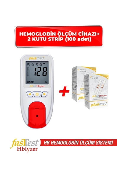 PLUSMED PLUSMED Fasttest Hblyzer Hemoglobin Ölçüm Cihazı Ve 2 Kutu Strip ürün görseli 1