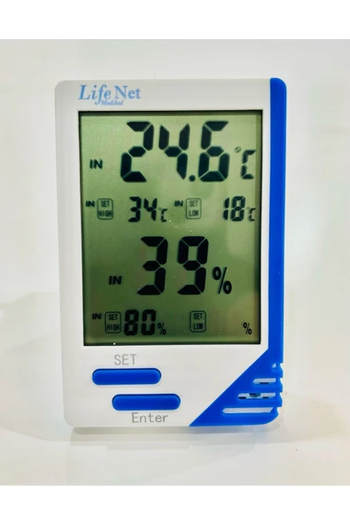 LİFE NET MEDİKAL LİFE NET MEDİKAL Dijital Termometre Isı Ve Nem Ölçer Al-6 - Resim 7