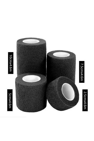 ORTHOLAND ORTHOLAND COBAN BANDAJI kendinden yapışkanlı 5 CM X4.5 MT SİYAH RENK [ 5 ADET ] ürün görseli