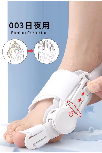 HT SAĞLIK HT SAĞLIK Kırmed Hallux Valgus Kemik Düzeltici Ayarlı Gece Ateli - Resim 2